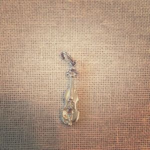 Silver violin charm